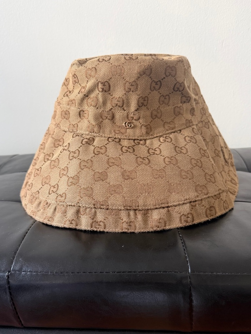 Gucci Brown GG Monogram Bucket Hat - Picture 2 of 7